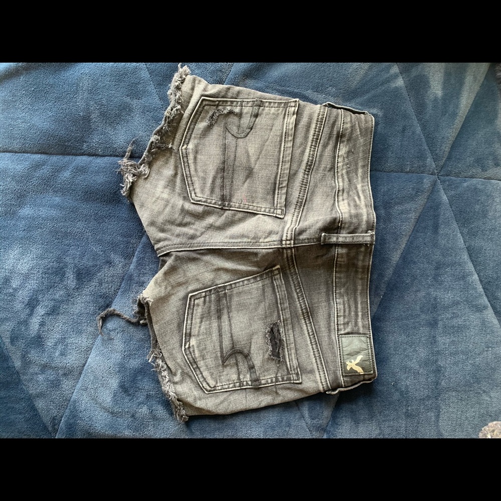 Black Ripped Shorts - Picture 2 of 2